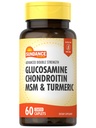 Sundance Glucosamine Chondroitin MSM och gurkmeja | 60 Caplets | Dubbel styrka | Icke-GMO och Gluten fri tillägg