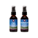 WishGarden Herbs Healthy Breathing Bundle - Deep Lung Bronchial Support Lung Cleanse & Detox + Respiratory Tonic stöder långvarig lungresiliens och bättre lungeffektivitet, 2oz Bundle