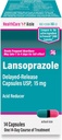 HealthCareAisle Lansoprazol 15 mg - 14 försenad frisättning kapslar - Syra Reducer, behandlar frekvent hjärtabränna