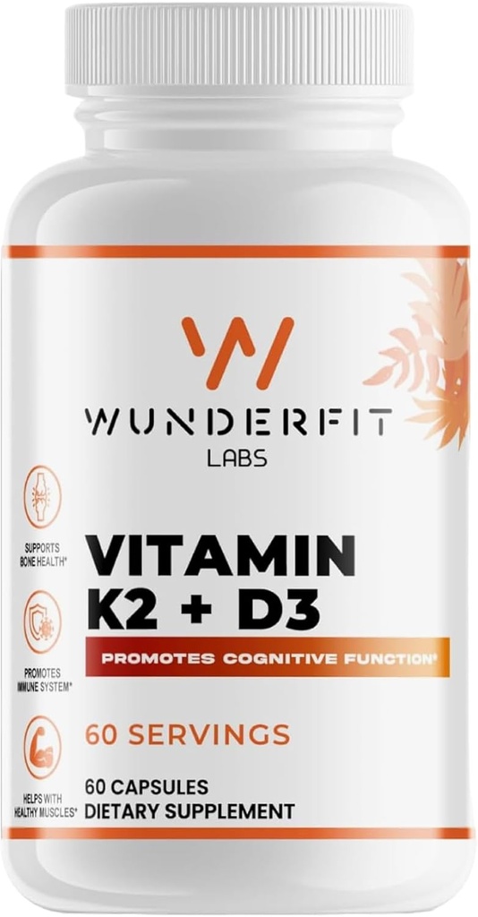 Vitamin K2 + D3, kapslar, 60 portioner