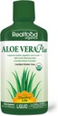 Country Life Realfood Organics Liquid Aloe Vera Plus - Stöder Digestive Health & Immune System - med Slippery Elm, Ginger, gurkmeja, Peppermint - Organisk ACTIValoe, Qmatrix Process - 32 oz