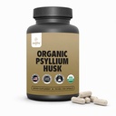 Organisk Psyllium Husk kapslar 750 mg, Natural Fiber Supplement för Gut Health * - Alternativ till Psyllium Husk Powder, Zealthy Life, 250 kapslar