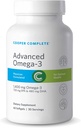 Cooper Complete - Avancerad Omega 3 - fiskoljetillskott, koncentrerad EPA + DHA Omega-3 fettsyror 1400 mg - 60 Softgels per flaska. Förpackning med 3