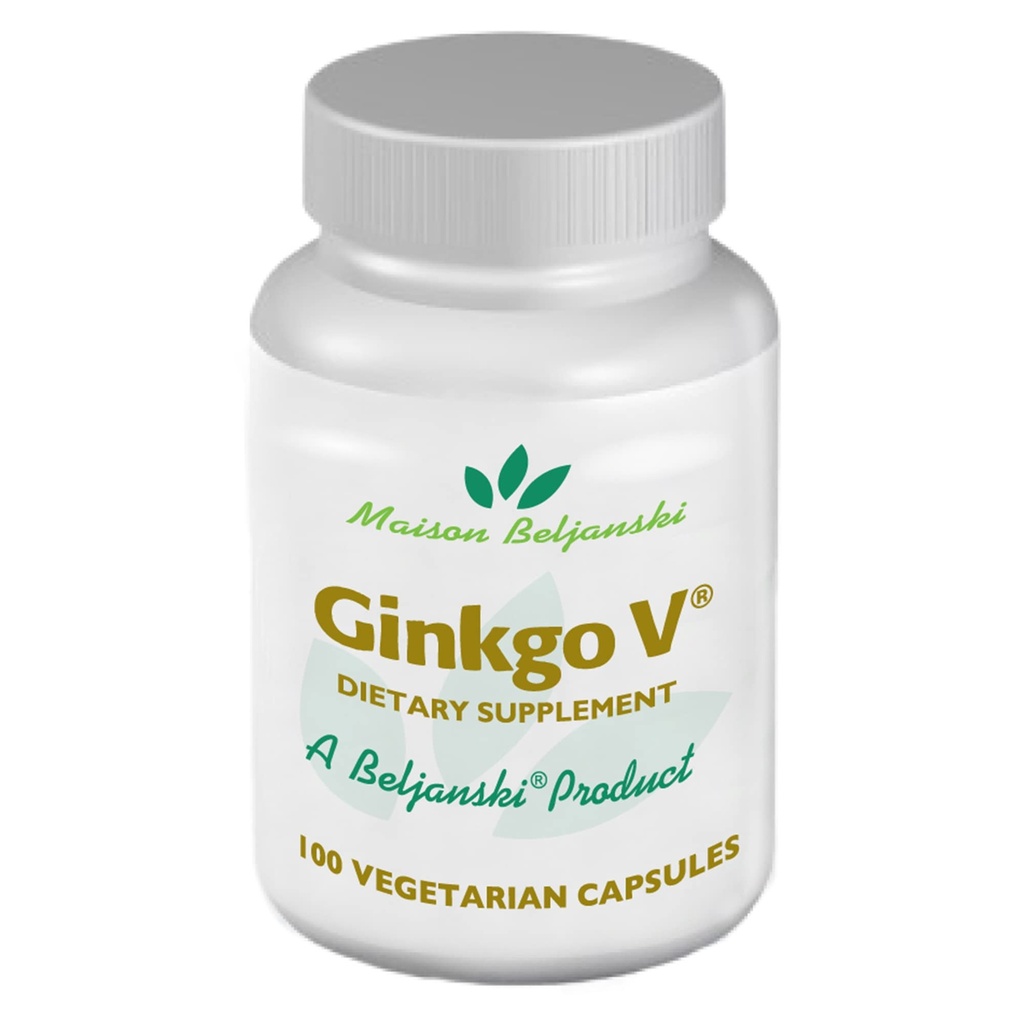 Beljanski® Produkter - Ginkgo V® Dietary Supplement - Ginkgo Biloba Extract - 100 kapslar