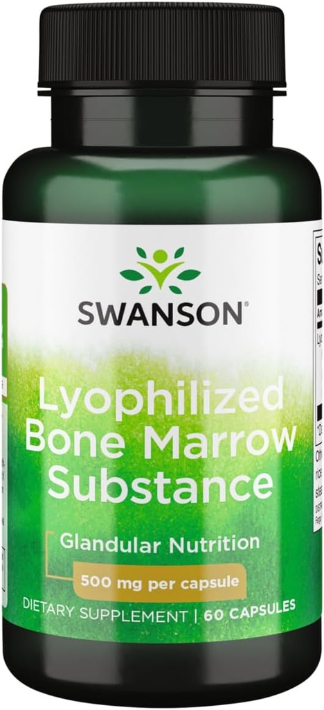 Swanson Raw Lyophilized Bone Marrow Substance 500 Milligram 60 kapslar