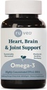 Omega-3 - Omega 3 Fish Oil, 1000mg Per Capsule, EPA & DHA Fish Oil Supplement för kvinnor och män, hjärta, hjärna och gemensamt stöd - 60 Softgel kapslar (1 greve)