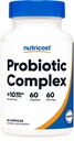 Nutricost Probiotic Complex (10 miljarder CFU) 60 kapslar - Acidophilus Plus 9 Andra Probiotika, icke-GMO, Gluten fri tillägg