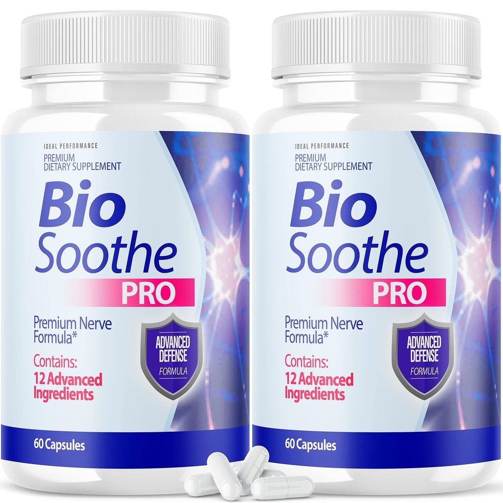 IDEAL PERFORMANCE (2 Pack) Biosoothe Pro Neuropathy Treatment Capsule för Nerve Pain Repair Pills Bio Soothe Premium Formel Supplement Alpha Fix Neeve (120 kapslar)