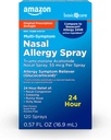 Grundläggande vård 24 timmars allergi Nasal Spray, Triamcinolone Acetonide 55 mcg per spray, Allergy Medicine, Non-Drowsy, 0,57 fl oz (Pack av 1)
