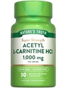 Naturens Sanning Acetyl L-Carnitine 1000mg | 30 kapslar | Super Styrka | Icke-GMO & Gluten Fri ALCAR Tillägg