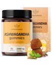 HERBAMAMA Ashwagandha Gummies - 2000mg Pure Ashwagandha Root med Black Pepper för Calm & Mood Support - Vegan, icke-GMO Calming Supplements för vuxna - 90 Pectin-Based Banana-Flavored Chews