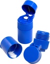 EZY DOSE 3 Compartment Pill Crusher, Cutter and Grinder, Daily Usage, Safely Cut Pills, Vitaminer, Tablets, Accurate och Easy Cutting, Stainless Steel Blade, Removable Drinking Cup, Blue, BPA Free