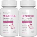 Menopausal Styrka Symptom Relief hjälper till att bekämpa klimakteriet, Hot Flashes, Night Sweats och Mood Swings för att främja Restful Sleep and Energy Boost - 60 kapslar (Pack of 2)