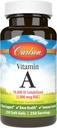 Carlson - Vitamin A Solubilized, 10000 IE (3000 mcg RAE), Water Soluble, Vision Health, 250 Softgels