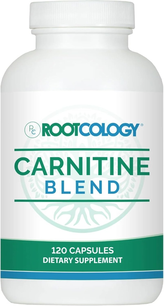 Rootcology av Dr Izabella Wentz | Carnitine Blend | L-Carnitine & Acetyl-L-Carnitine Formel | Perfekt för vegetarianer | 120 kapslar