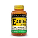 MASON NATURAL Vitamin E 180 mg (400 IE) - Antioxidant och essentiellt näringsämne, hälsosamt immunsystem, hud och ögon, hel kroppstillskott, 100 Softgels