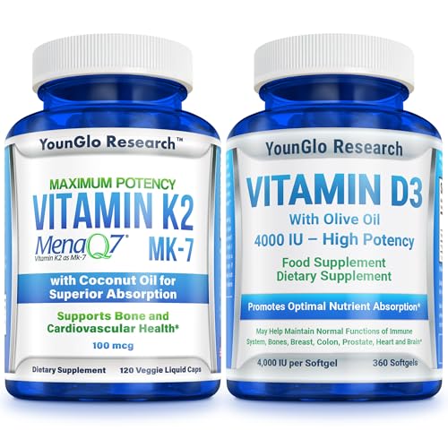 Vitamin D3 4000 IU & Vitamin K2 MK7 100 mcg Supplements