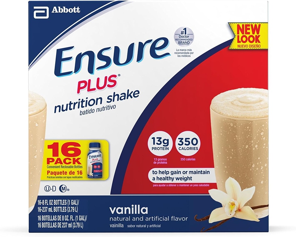 Säkerställ Plus Nutrition Shake, Vanilla, 8 uns, 16 räkning