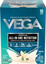 Vega Organic All-in-One Vegan Protein Powder, French Vanilla -Superfood Ingredients, Vitamins for Immunity Support, Keto Friendly, Pea Protein for Women & Men, 13.5 oz (Packaging May Vary)