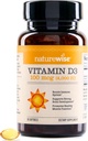 NatureWise Vitamin D3 4000iu (100 mcg) 30-dagars leverans för immunstöd, hälsosam muskelfunktion och benhälsa - icke-GMO, glutenfri i organisk extra jungfruolja, (Mini Softgel), 30 greve