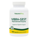 Natures Plus Vibra-Gest - 180 kapslar - Vegetarisk Digestive Support Supplement med probiotika, Live Fruit & Vegetabiliska Enzymer - Naturliga levande kulturer - 180 portioner