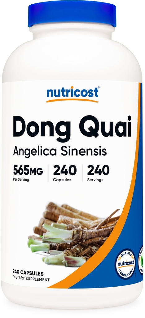 Nutricost Dong Quai 565mg, 240 kapslar (Angelica Sinensis) - Vegetariska Caps, Non-GMO, Gluten Free