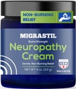 Grundläggande Vigor Migrastil Neuropathy Relief Cream Extra styrka för fötter, ben och händer. Tillverkad i USA. Vegan och Cruelty-Free, Non-Greasy, Gentle, Non-Burning med kyleffekt (4 oz.)