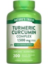 Naturens Sanning Gurkmeja Curcumin Complex | 1500mg | 200 kapslar | med Black Pepper Extract | Non-GMO & Gluten Free Supplement