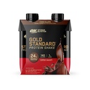 Optimum Nutrition Gold Standard Protein Shake, 24g Protein, redo att dricka protein Shake, Gluten Free, Vitamin C för immunsupport, Chocolate, 11 Fl Oz, Pack 4 (Packaging May Vary)