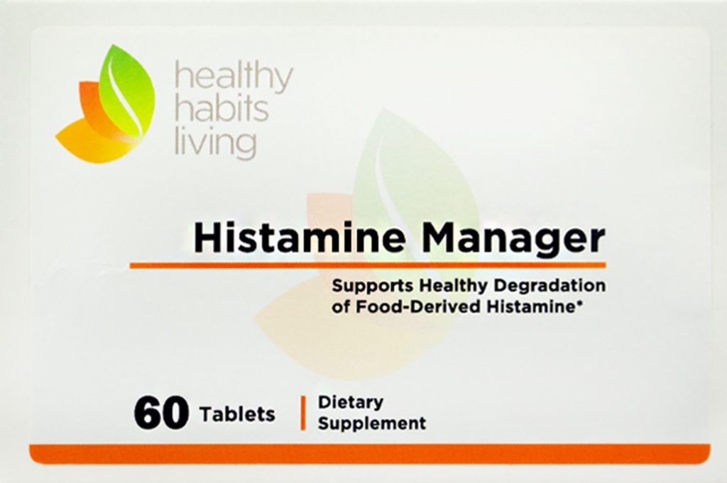 Histamine Manager – New and Improved Formula 20,000 HDU of Diamine Oxidase DAO per tablet – Digestive Enzyme to Help Block and Manage Food-Derived Histamine Intolerance – 60 Tablets (1 Box)