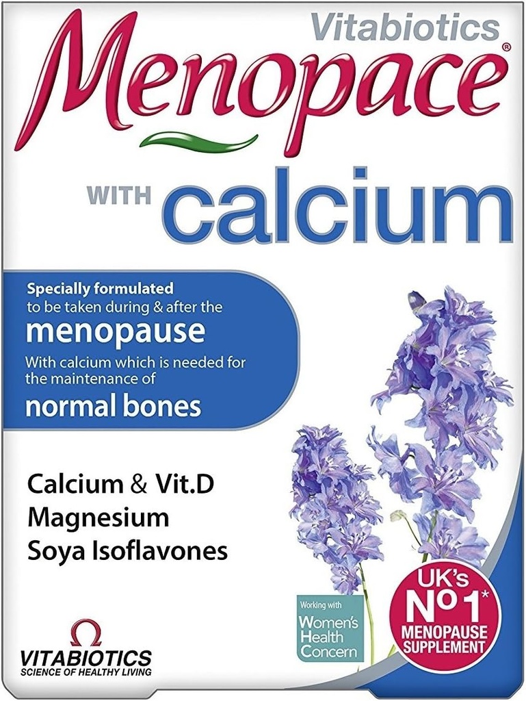 4 enheter (Bulk Pack) Vitabiotika Menopace med kalcium 60 tabletter