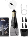 Electric Ear Wax Removal Kit, Ear Wax Cleaner med 4 vattentryckslägen, Ear Cleaning Kit Safer och effektivare öronbevattningssystem, Earwax Removal Tool med 4 munstycken (Black)