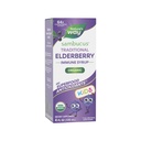Naturens sätt Sambucus Elderberry Traditional Immune Syrup för Ages 1+, Traditionell Immune Support *, Antioxidant Support *, Black Elderberry Extract, USDA Certified Organic, 4 Fl Oz