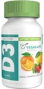 Vegan Life Nutrition - D3 Gummies för barn och vuxna (1000 IE) - Glutenfri, icke-GMO, stöder benhälsa och immunsystem - 60 Gummies