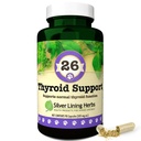 Silver Lining Herbs Thyroid Support för hundar - naturligt växtbaserade tillskott för att hjälpa till att upprätthålla hälsosam sköldkörtelfunktion, andning och vikt - 90 kapslar