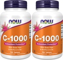 NU Tillägg, vitamin C-1000 med Rose HIPS & Bioflavonoider, Antioxidantskydd *, 100 tabletter (Pack of 2)