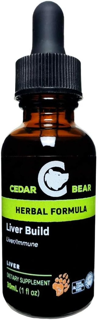 Cedar Bear Liver bygger ett flytande växtbaserade tillskott som hjälper till att stärka lever- och Gallbladderfunktion 1 Fl Oz