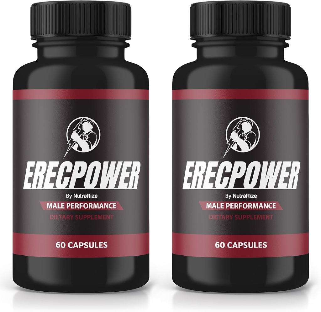 (2 Pack) Erecpower Capsules, Erecpower Pills for Men, Erecpower Male Performance Supplement, Avancerad formulering för att stödja mäns aktiva livsstil, Erec Power Pastillas Reviews (120 kapslar)