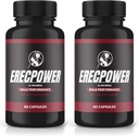 (2 Pack) Erecpower Capsules, Erecpower Pills for Men, Erecpower Male Performance Supplement, Avancerad formulering för att stödja mäns aktiva livsstil, Erec Power Pastillas Reviews (120 kapslar)