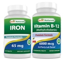 Järn 65 mg och vitamin B12 6000 mcg