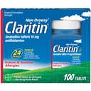 Claritin Allergy Medicine för vuxna, 24-timmars icke-drowsy Loratadine 10mg piller, Antihistamin, 100 tabletter