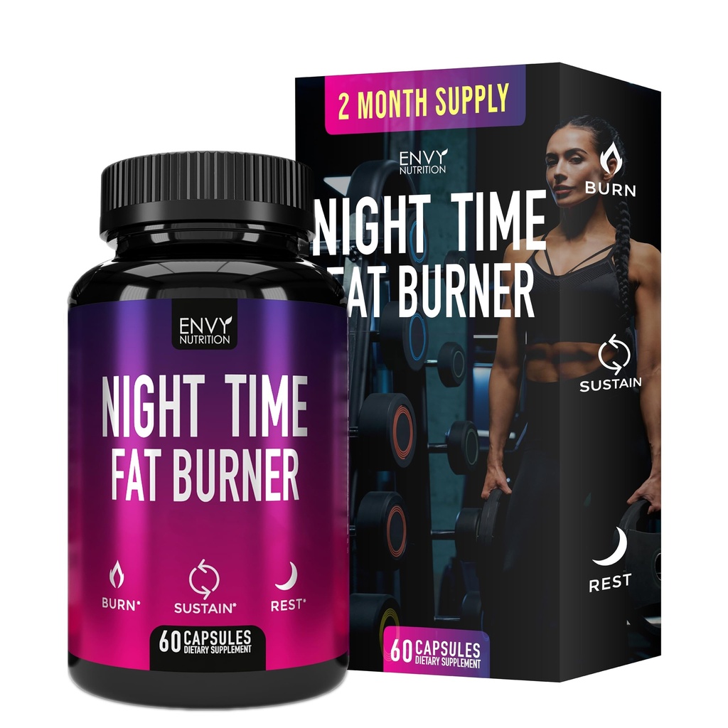 Night Time Fat Burner Supplements med Green Coffee Bean Extract - 60 kapslar