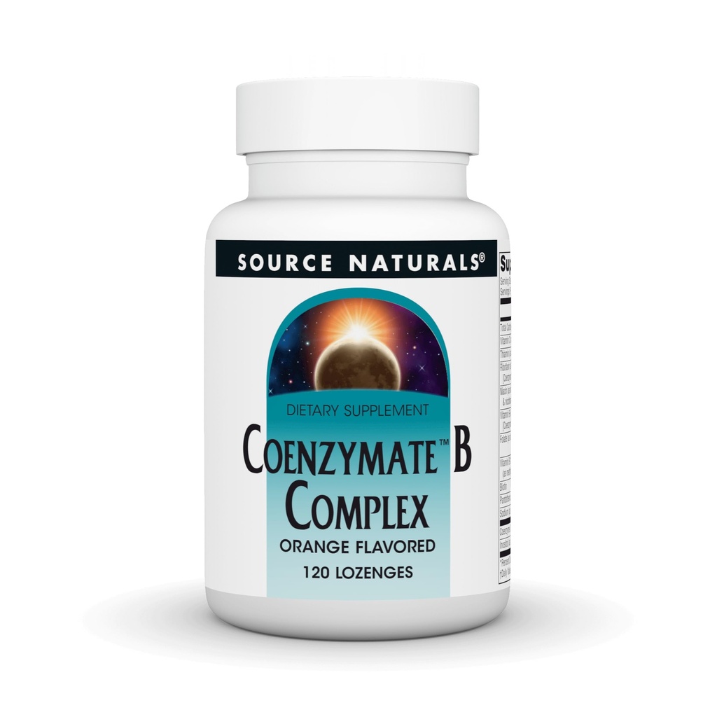 Källa Naturals Coenzymate B Complex - Orange smak som smälter i mun - B Vitaminer - 120 Lozenges