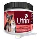 NUSENTIA UTRIN - Urinärt stöd för katter och hundar - Dual-Action Cranberry & D-Mannose - för naturlig blåsa hälsa, inkontinens och återkommande UTI, 60 portioner