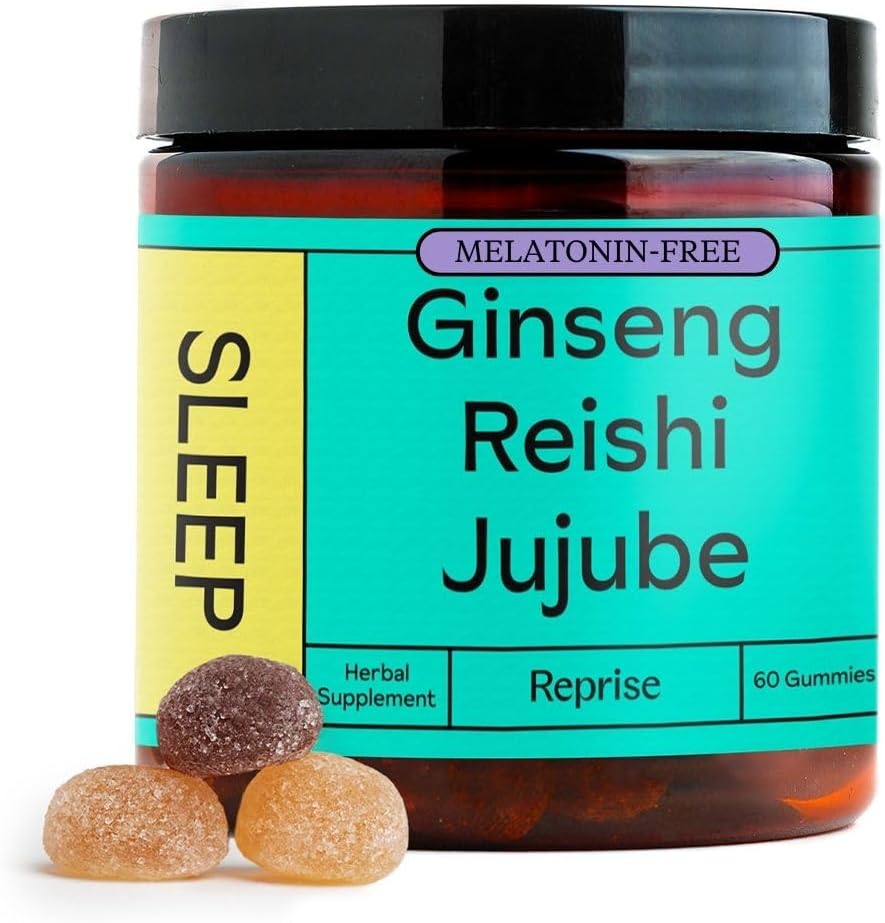 Melatonin Free Natural Sleep Aid Gummies för vuxna | NO Melatonin | Herbal Blend of Magnesium från Jujube & Reishi Mushroom - Deep Sleep Supplement & Relaxation för zzz, 60 Vegan Gummies