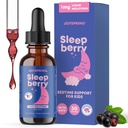 JoySpring Melatonin 1MG för barn | 5HTP & L-Theanin - Sugar-Free Liquid Melatonin för barn och tonåringar - Barnvänligt sömntillägg (1 fl oz)