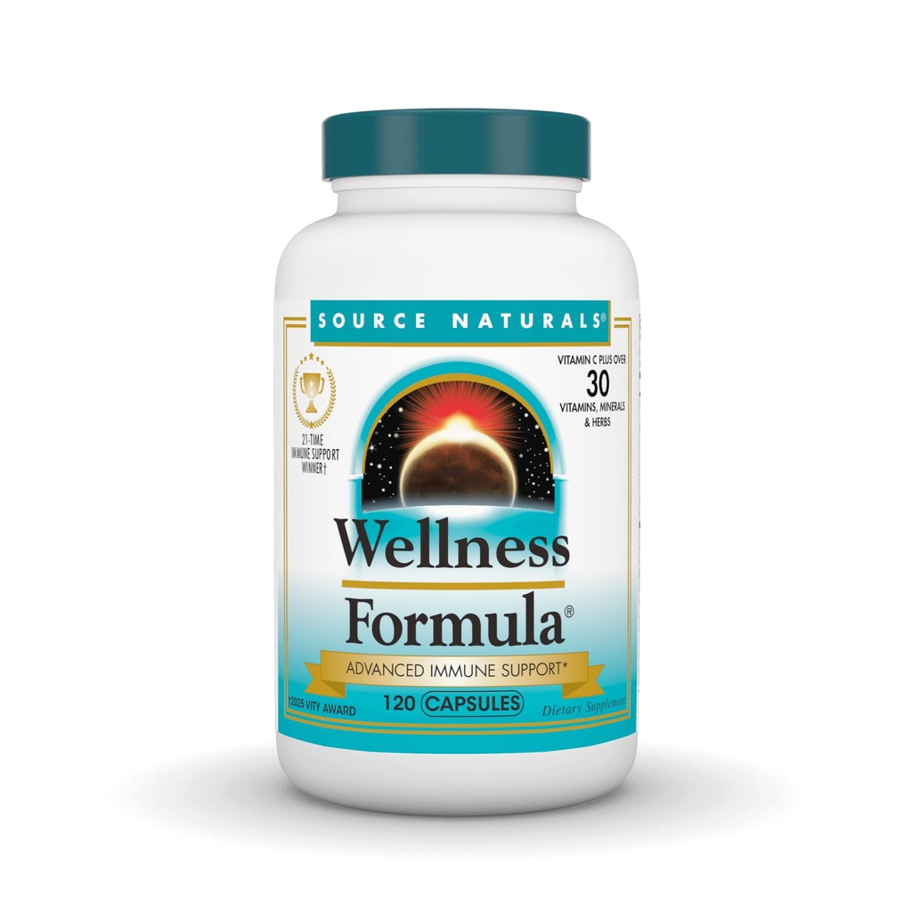 Källa Naturals Wellness Formel, Advanced Immune Support*, Bio-Aligned Vitamins & Herbal Defense - Immune System Support Supplement & Immunity Booster - 120 kapslar