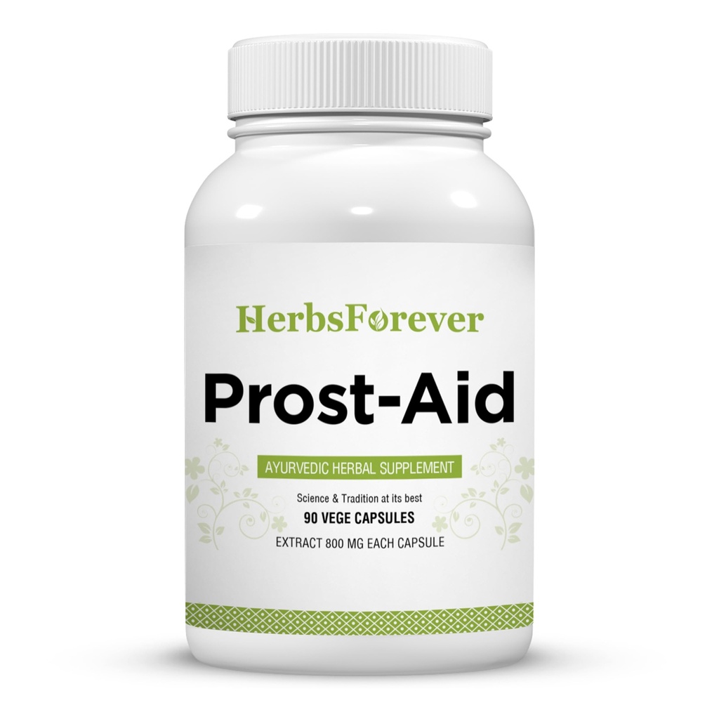Herbsforever Prost-Aid Capsule Prostate Supplement främjar prostata hälsa 90 kapslar