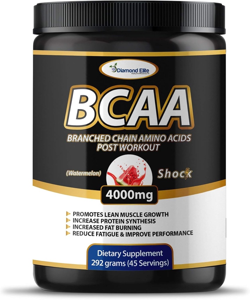 Original BCAA Powder 2:1:1 - Branched Chain Amino-syror för muskelbyggnad och återhämtning, fettförbränningsstöd - Fruit Punch & Watermelon (45 portioner)