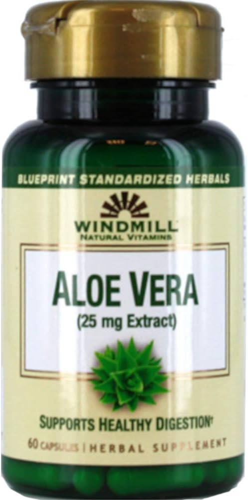 Windmill Natural Vitamins Aloe Vera (25mg Extract) 60 kapslar (Pack av 1)